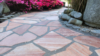 Polygonalplatten Flamingo Lava Rosa - B